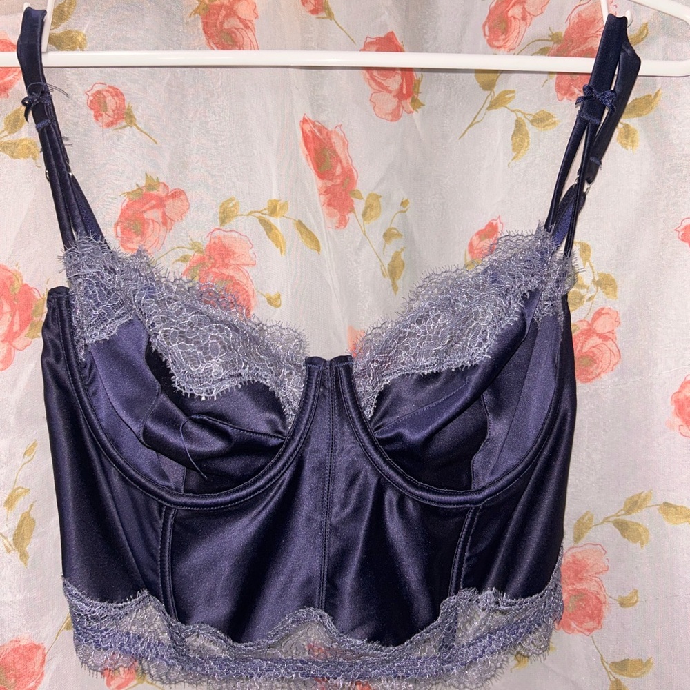 Victoria’s Secret Dream Angels Satin blue Corset